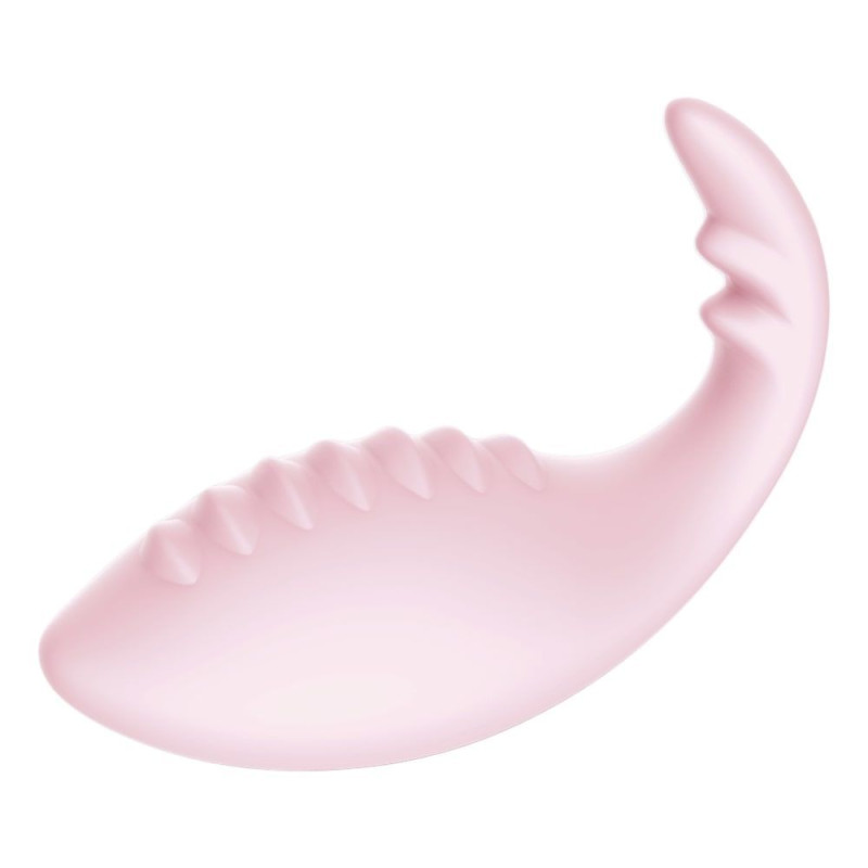 Смарт вібратор-яєйце Leten Dinosaur Baby Pink зі стимулятором клітора, 2 мотора