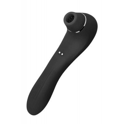 Вібратор і вакуумний кліторальний стимулятор Alive Midnight Quiver Black - секс-іграшка 2в1
