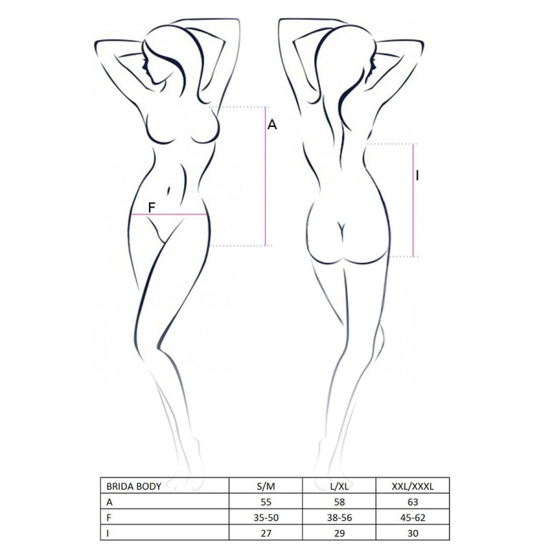 Еротичне боді BRIDA BODY red XXL/XXXL - Passion Exclusive