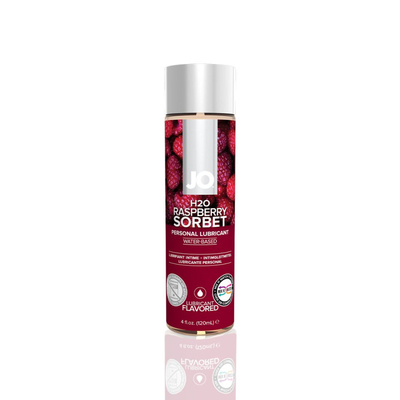 Їстівний лубрикант на водній основі JO H2O - Raspberry Sorbet (Малиновий Сорбет) 120 мл, без цукру