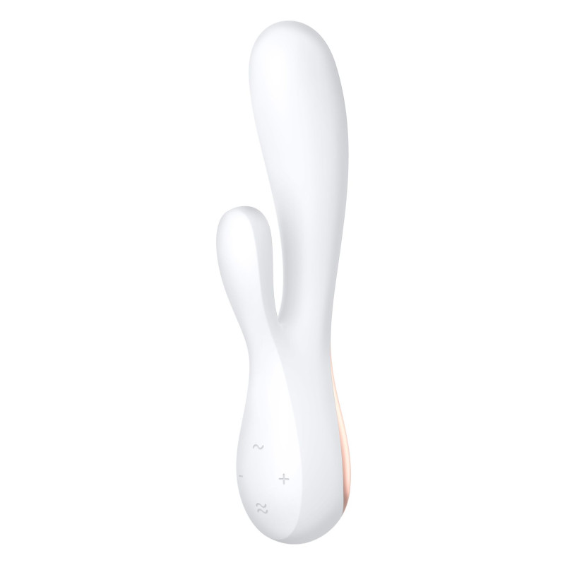 Смарт-вібратор кролик Satisfyer Mono Flex White, 2 мотора, управління через інтернет