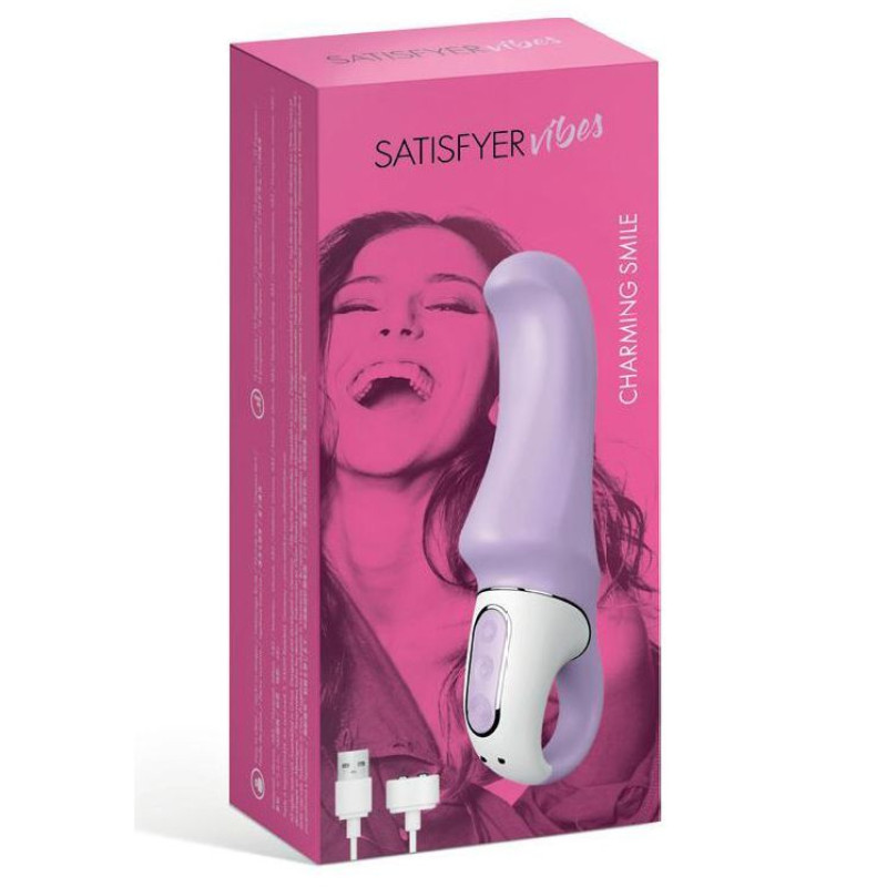 Потужний вібратор Satisfyer Vibes Charming Smile з гнучким стовбуром, литий силікон, 12 режимів роботи
