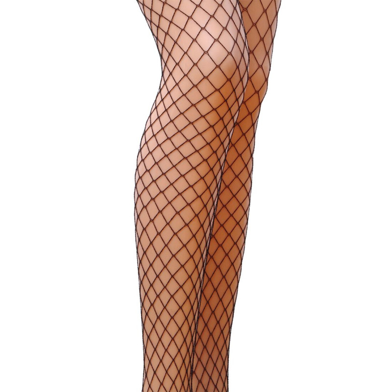 Колготки в сіточку без виділених трусиків Passion TI019 nero 1/2 (fishnet) типу Кабаретка