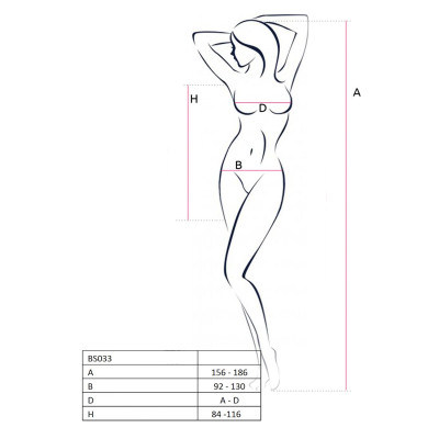 Еротичне бодістокінг Passion BS033 white, плаття-сітка на бретелях, прозоре