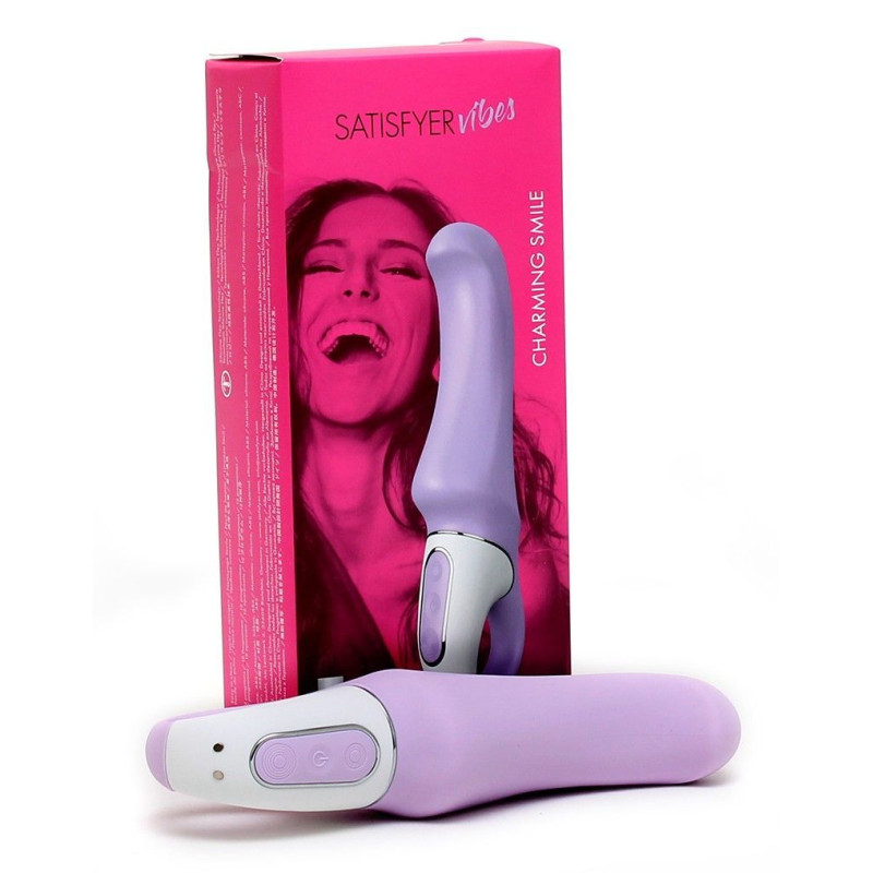 Потужний вібратор Satisfyer Vibes Charming Smile з гнучким стовбуром, литий силікон, 12 режимів роботи