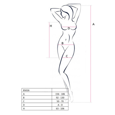 Еротичне бодістокінг Passion BS026 white, плаття-сітка на бретелях