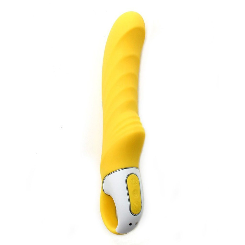 Потужний вібратор Satisfyer Vibes Yummy Sunshine з гнучким стовбуром і стимулюючим рельєфом, 12 режимів