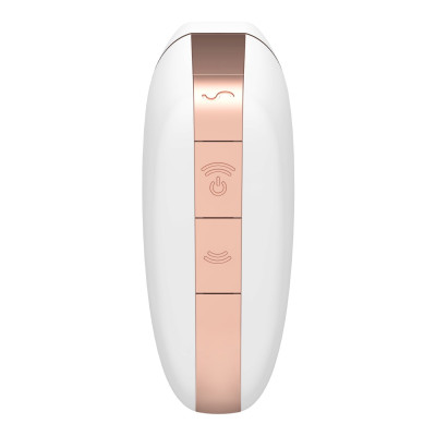 Вакуумний кліторальний стимулятор Satisfyer Love Triangle White з керуванням через інтернет