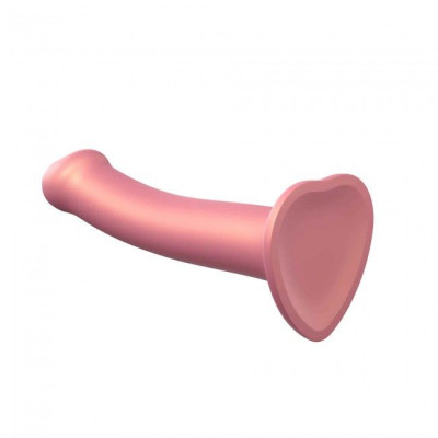Насадка для страпона Strap-On-Me Mono Density Dildo Rose M, діам. 3,3см, одношаровий силікон, гнучкий