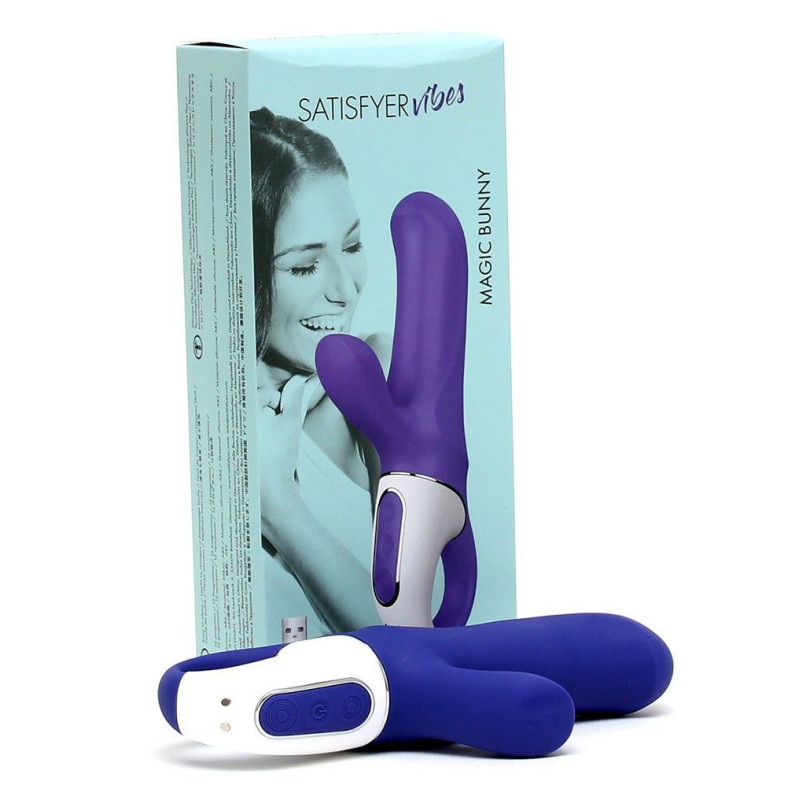 Потужний вібратор-кролик Satisfyer Vibes Magic Bunny, два мотора, литий силікон, 12 режимів роботи