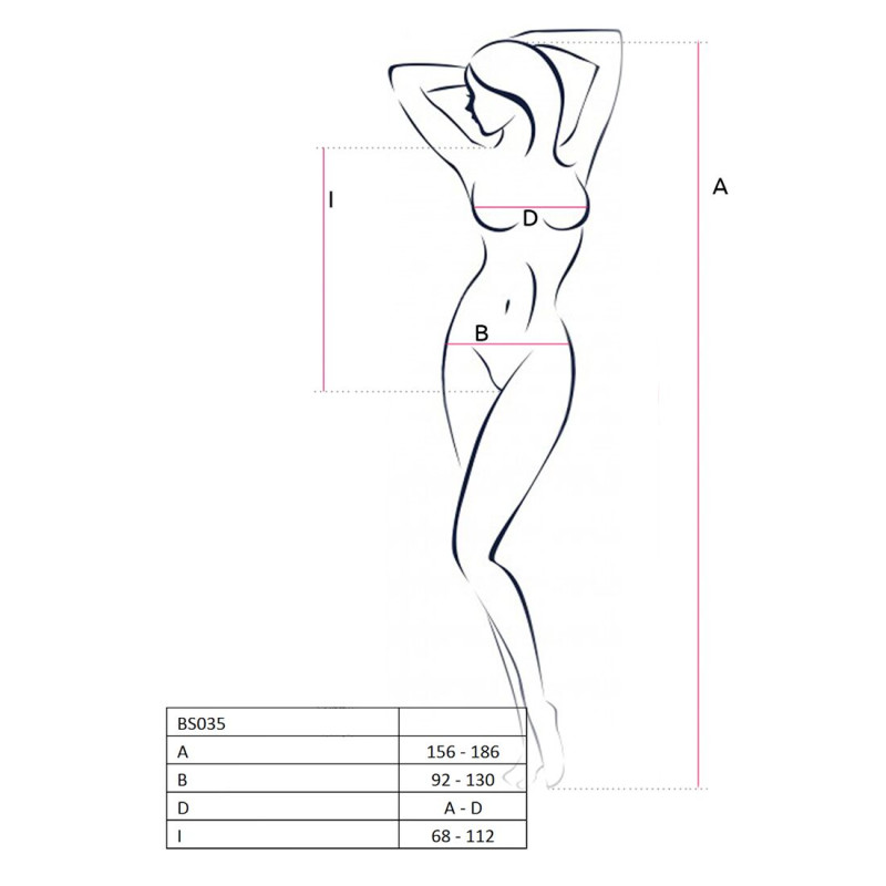 Еротичне бодістокінг Passion BS035 pink, еротичне боді, імітація топа і трусиків