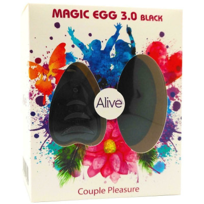 Віброяйце Alive Magic Egg 3.0 Black з пультом дистанційного керування, на батарейках