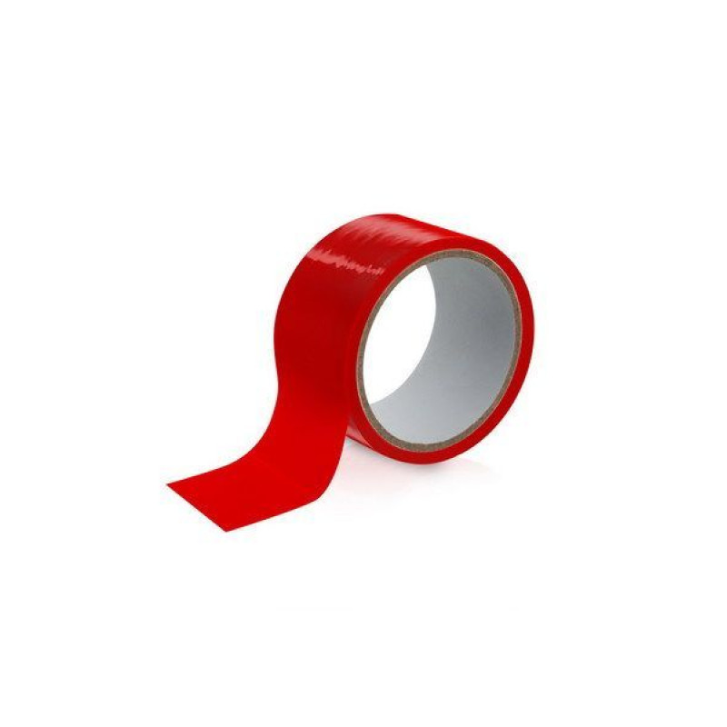 Скотч для бондажа Fetish Tentation Red (15м), не липне до шкіри і волосків, тільки сам до себе