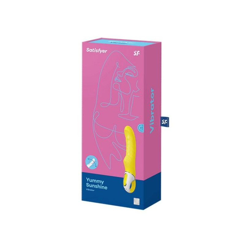 Потужний вібратор Satisfyer Vibes Yummy Sunshine з гнучким стовбуром і стимулюючим рельєфом, 12 режимів