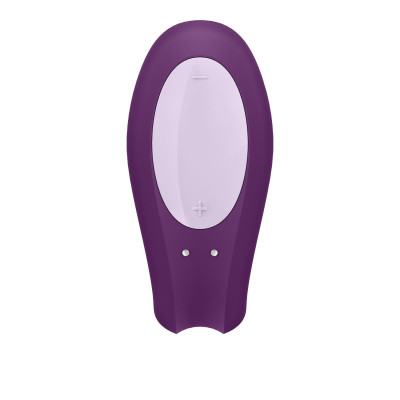 Смарт-вібратор для пар Satisfyer Double Joy, фіолетовий з широким кліторальним стимулятором
