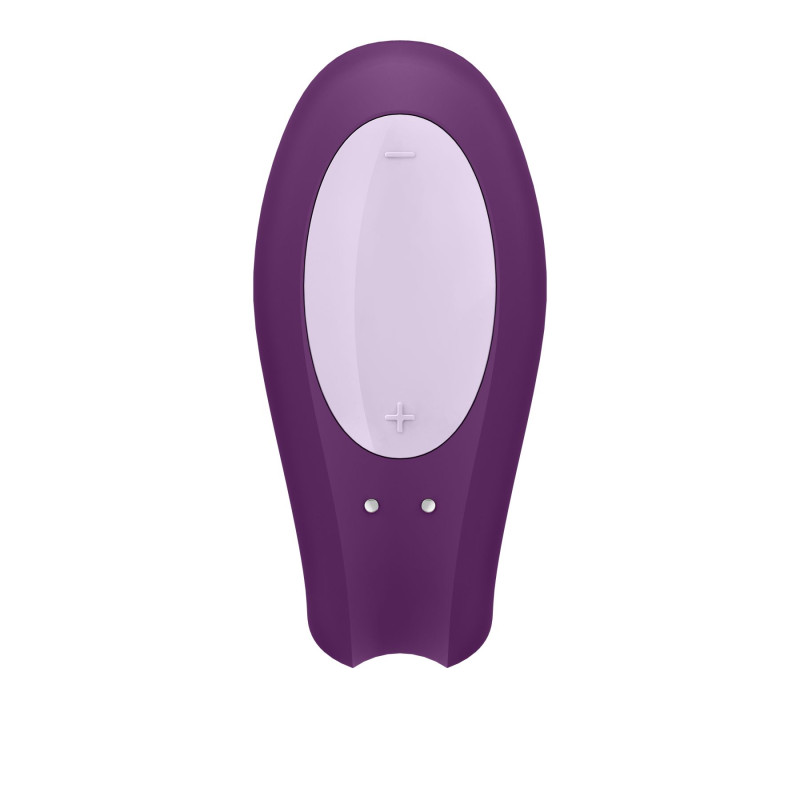 Смарт-вібратор для пар Satisfyer Double Joy, фіолетовий з широким кліторальним стимулятором