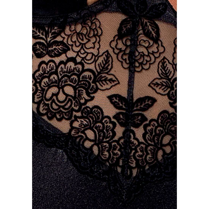 Корсет з пажами TONYA CORSET black S/M - Passion Exclusive, трусики