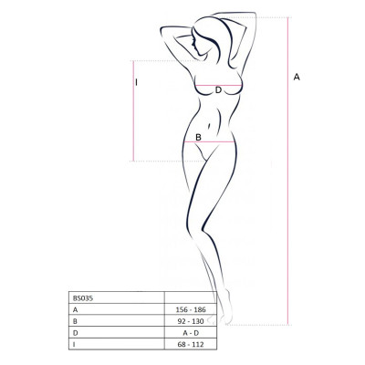 Еротичне бодістокінг Passion BS035 red, еротичне боді, імітація топа і трусиків