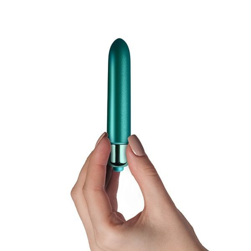 Вібропуля Rocks Off RO-90mm Touch of Velvet Peacock Petals матова, 10 режимів роботи, на батарейці