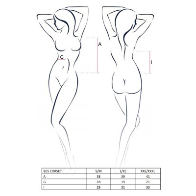 Корсет плаття латекс з пажами BES CORSET white L/XL - Passion Exclusive, стрінги, шнурівка