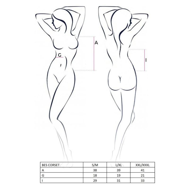 Корсет плаття латекс з пажами BES CORSET white L/XL - Passion Exclusive, стрінги, шнурівка