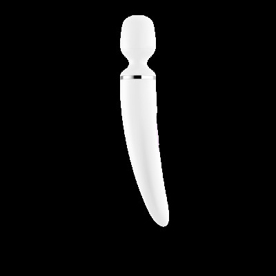 Вібромасажер Satisfyer Wand-er Woman (White/Chrome)