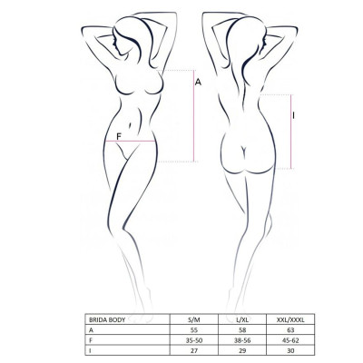 Еротичне боді BRIDA BODY black XXL/XXXL - Passion Exclusive