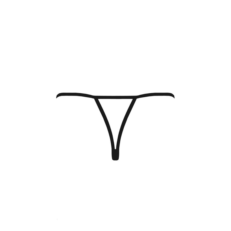 Трусики мереживні з доступом VIOLANTE THONG black S/M - Passion Exclusive