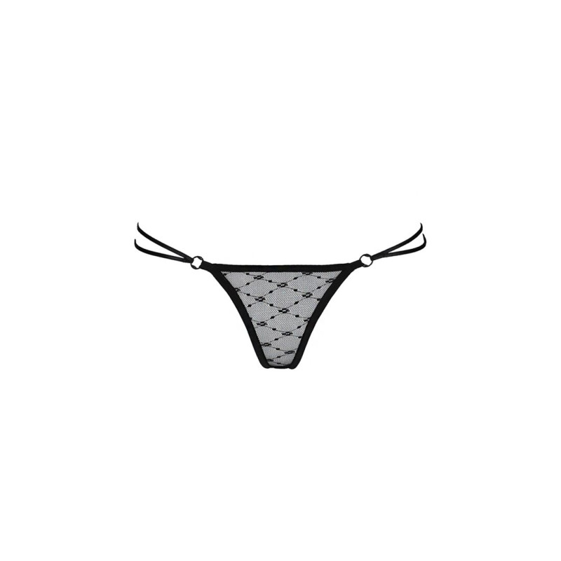 Трусики із завязочками на боках ZITA THONG black XXL/XXXL - Passion Exclusive