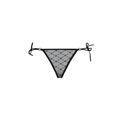 Трусики із завязочками на боках ZITA THONG black L/XL - Passion Exclusive
