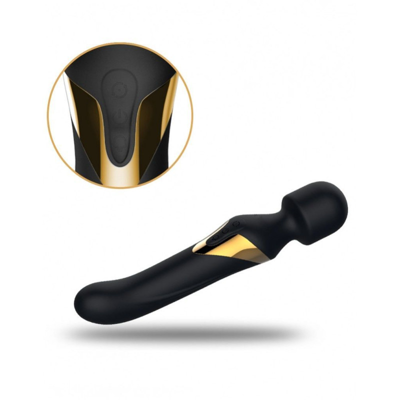 Вібромасажер 2 в 1 Dorcel Dual Orgasms Gold класичний масажер і вібратор з перловим масажем
