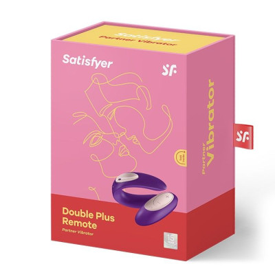 Вібратор для пар Satisfyer Double Plus Remote з пультом дистанційного керування і двома моторчиками