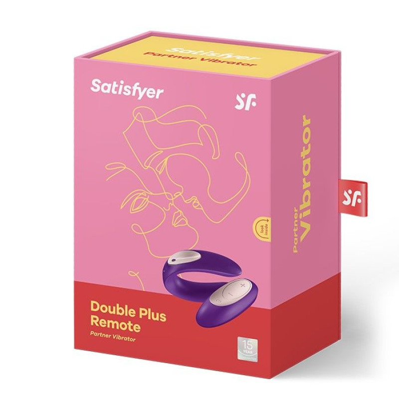 Вібратор для пар Satisfyer Double Plus Remote з пультом дистанційного керування і двома моторчиками