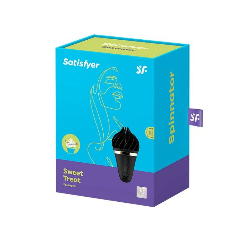 Мороженка спіннатор Satisfyer Lay-On - Sweet Treat Black/Gold, 10 режимів роботи, водонепроникна