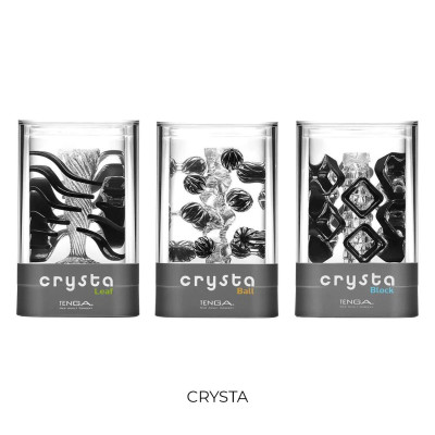 Мастурбатор TENGA Crysta Block, унікальний рельєф, що стимулюють щільні блоки, прозорий матеріал
