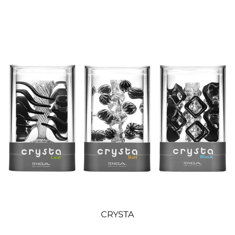 Мастурбатор TENGA Crysta Block, унікальний рельєф, що стимулюють щільні блоки, прозорий матеріал