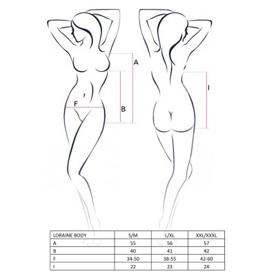 Еротичне боді LORAINE BODY red L/XL - Passion Exclusive