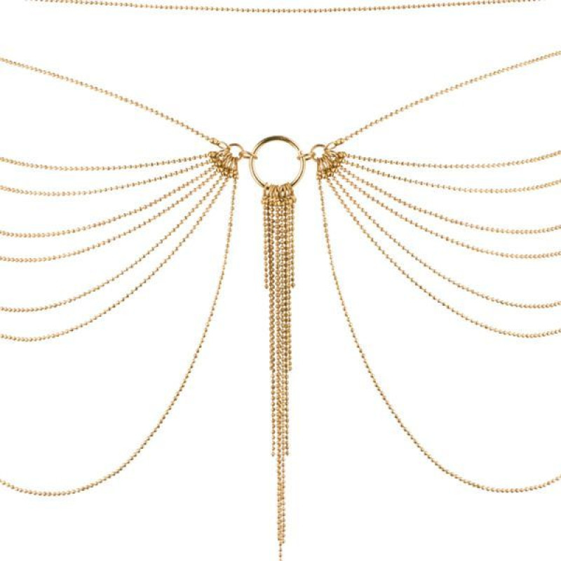 Ланцюжок трусики або ліф Bijoux Indiscrets MAGNIFIQUE Waist Chain - Gold, прикраса на тіло