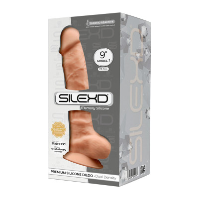 Фалоімітатор SilexD Tomas Flesh (MODEL 1 size 9in), двошаровий, силікон + Silexpan, діаметр 4,7см