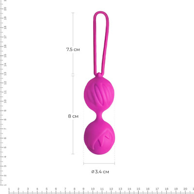 Вагінальні кульки Adrien Lastic Geisha Lastic Balls Mini Magenta (S), діаметр 3,4 см, вага 85гр
