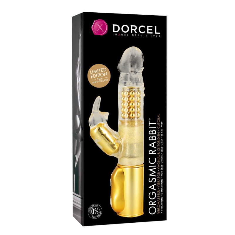 Вібратор-кролик Dorcel Orgasmic Rabbit Gold з перлиновим масажем