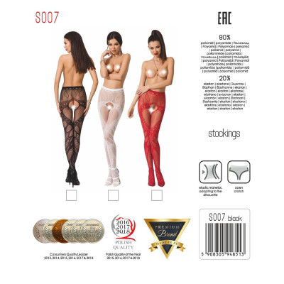 Еротичні колготки-бодістокінг Passion S007 Red