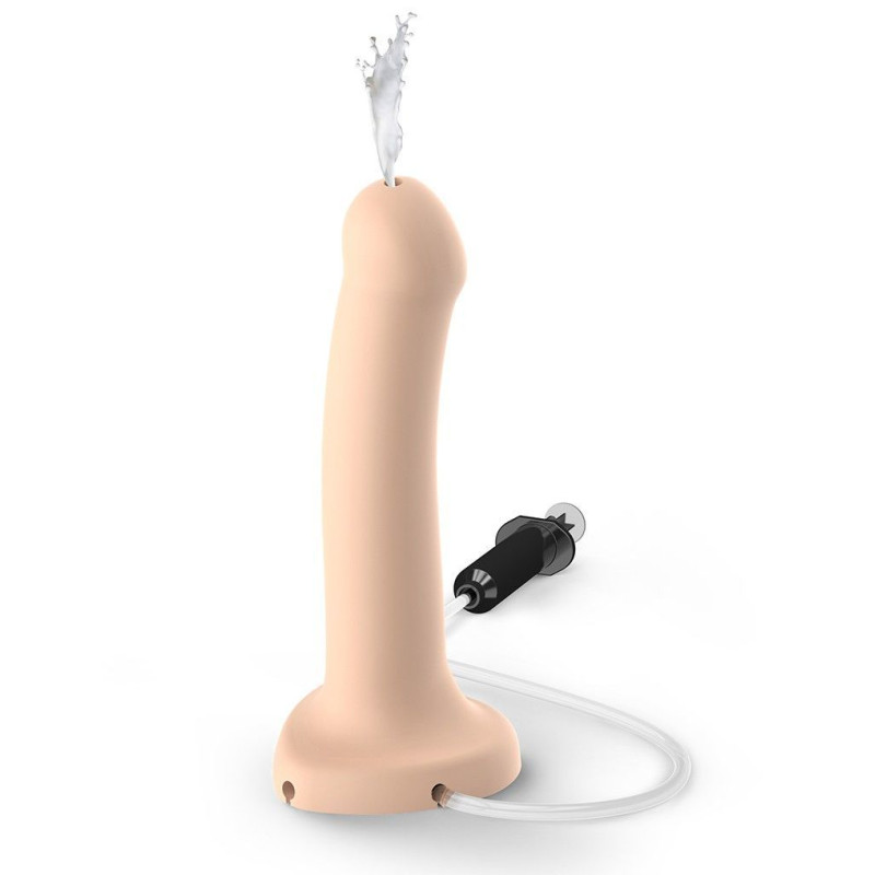 Кінчаючий фалоімітатор Strap-On-Me Dildo Cum Flesh, діаметр 3,6см, силікон, насадка для страпона