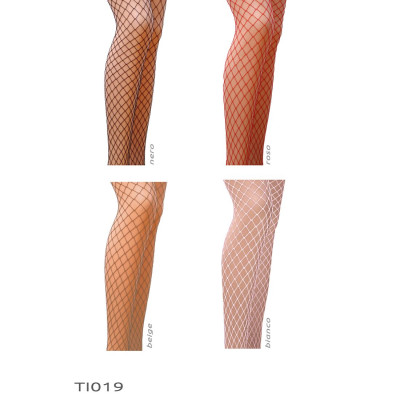Колготки в сіточку без виділених трусиків Passion TI019 nero 1/2 (fishnet) типу Кабаретка