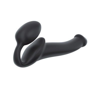 Безремневий страпон Strap-On-Me Black M, повністю регульований, діаметр 3,3см