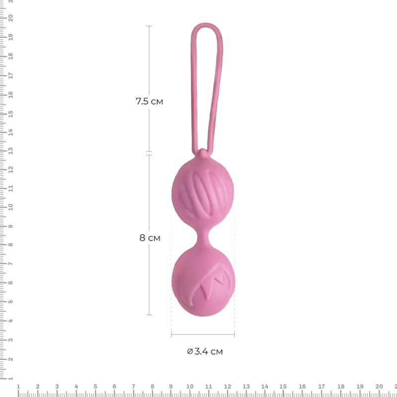 Вагінальні кульки Adrien Lastic Geisha Lastic Balls Mini Pink (S), діаметр 3,4 см, вага 85гр