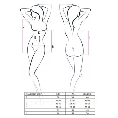 Еротичне боді CHARMING BODY Black XXL/3XL- Passion