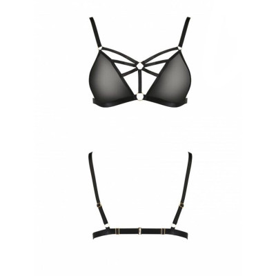 Бюстгальтер-стрепи MEGGY BRA Black L/XL - Passion Exclusive