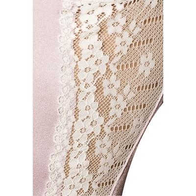 Корсет з пажами SHANTI CORSET pink L/XL - Passion Exclusive, трусики, оборочка
