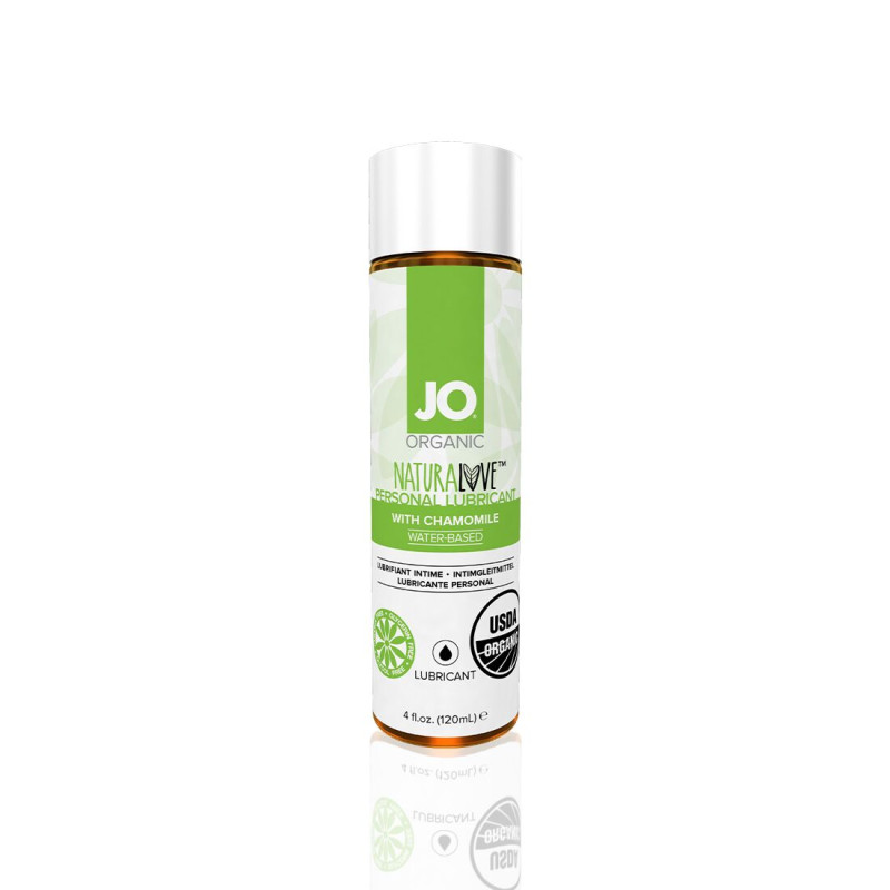 Лубрикант на водній основі JO NATURALOVE - ORGANIC (120 мл) з екстрактом листя агави і ромашки